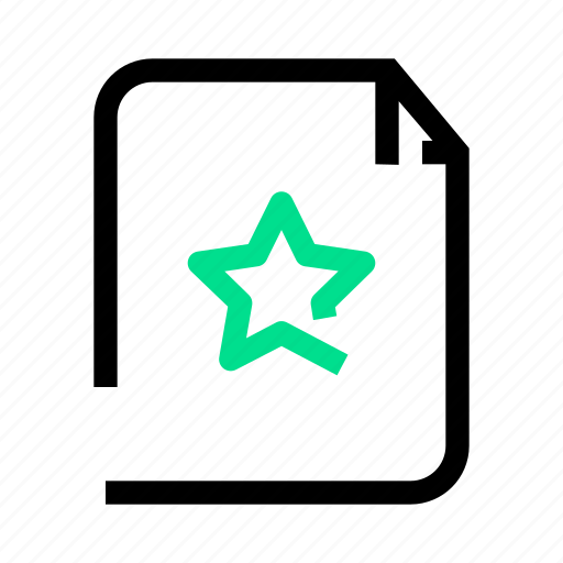 Document, favorite, file, page, star icon - Download on Iconfinder