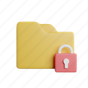 locked, folder, file, front, document, archive, data, format, extension 