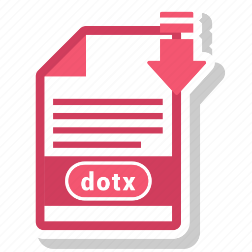Document, dotx, extension, format, paper icon - Download on Iconfinder