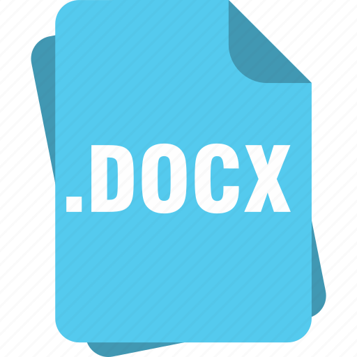 Blue, docx, extension, file, microsoft word document, page, type icon - Download on Iconfinder