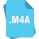 blue, extension, file, m4a, page, type