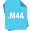 blue, extension, file, m4a, page, type 
