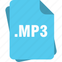 blue, extension, file, mp3, page, type