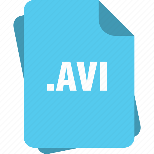 Avi, blue, extension, file, page, type icon - Download on Iconfinder