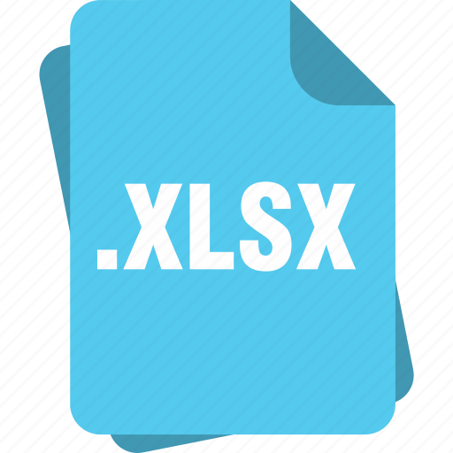 Blue, extension, file, page, type, xlsx icon - Download on Iconfinder