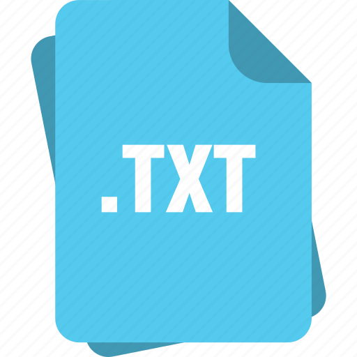 Blue, extension, file, page, txt, type icon - Download on Iconfinder