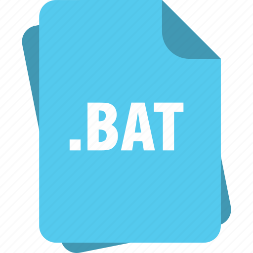 Bat, blue, extension, file, page, type icon - Download on Iconfinder