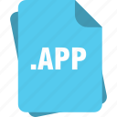 app, blue, extension, file, page, type