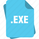 blue, exe, extension, file, page, type