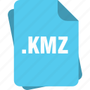 blue, extension, file, kmz, page, type