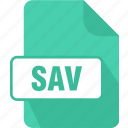 extension, file, sav, saved game, type
