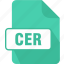 cer, extension, file, internet security certificate, security, type 