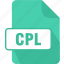 cpl, extension, file, type, windows control panel item 