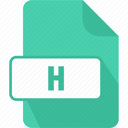 Extension, file, type, c/c++/objective-c header file, h icon - Download on Iconfinder