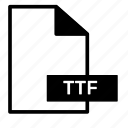 ttf, file, document, format, text