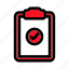 clipboard, approve, check, verification, task 