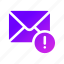 mail, warning, alert, important, message 