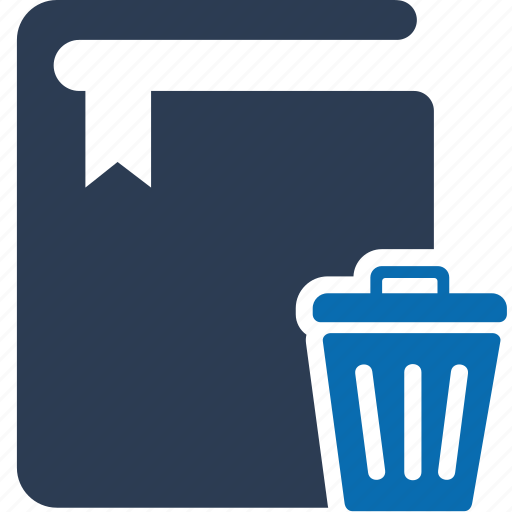 Trash, book, delete, remove, trash book, bin, learning icon - Download on Iconfinder