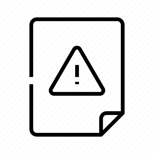Document, warning icon - Download on Iconfinder