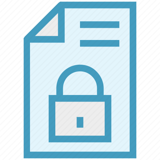 Document, file, lock, page, paper, private, secure file icon - Download on Iconfinder