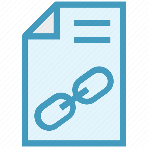 Chain, connect, document, file, link, page, paper icon - Download on Iconfinder