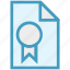 document, file, medal, page, paper, prize, ribbon 