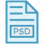 document, document list, extension, file, format, page, psd 