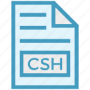 csh, document, document list, extension, file, format, page