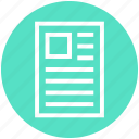 document, document list, file, page, paper, text