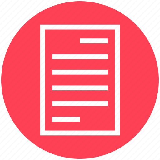Document, document list, file, page, paper, text icon - Download on Iconfinder