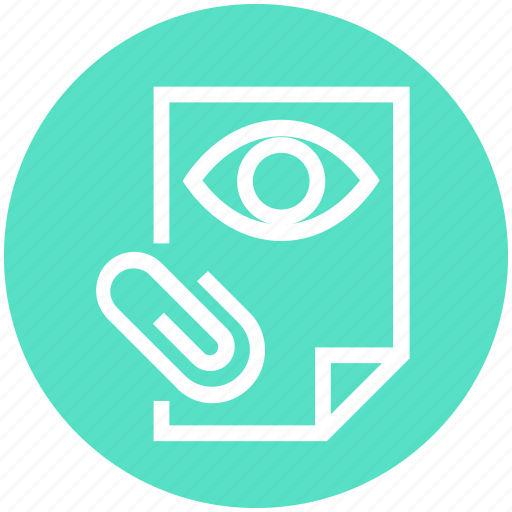 Clip, document, eye, file, page, paper, view icon - Download on Iconfinder