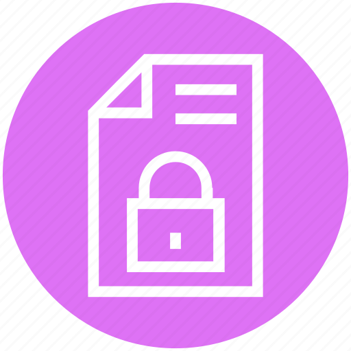 Document, file, lock, page, paper, private, secure file icon - Download on Iconfinder