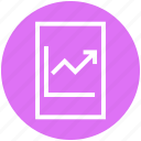 arrow, chart, document, file, page, report, statistics