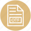 document, document list, extension, file, format, otf, page 