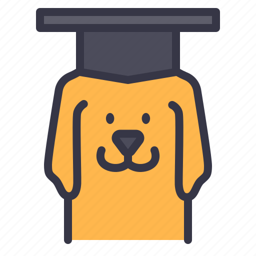 Dog, pet, animal, school, puppy, learning, graduation icon - Download on Iconfinder