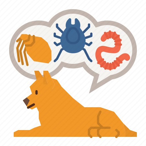 Dog, care, fleas, ticks, worms, bugs, infection icon - Download on Iconfinder