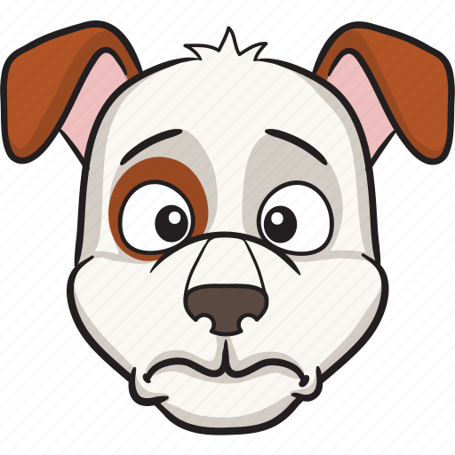Cartoon, dog, emoji, emoticon, face, smiley icon - Download on Iconfinder