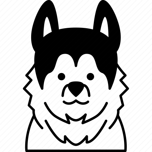 Siberian, husky, canine, dog, purebred icon - Download on Iconfinder