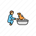 dog, pet, bathing, care, bath