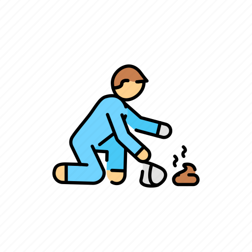 Picking, up, dog, feces, urban, sign icon - Download on Iconfinder