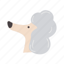 poodle, cute, flat, icon, bath, wash, grooming, puppy, soap