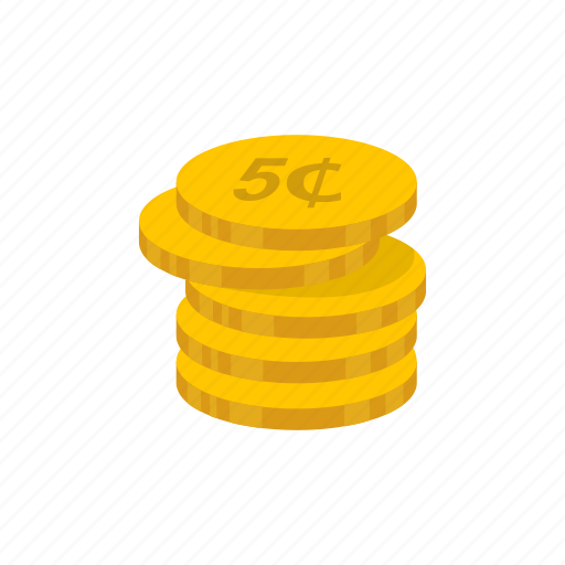 Cents, five, five cents, money coin icon - Download on Iconfinder