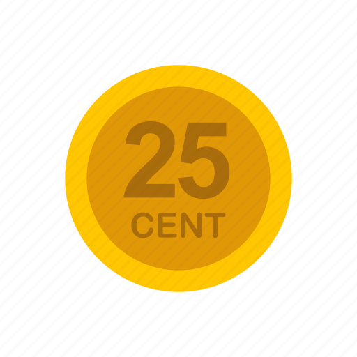 Coin, money, twenty five, twenty five cent icon - Download on Iconfinder