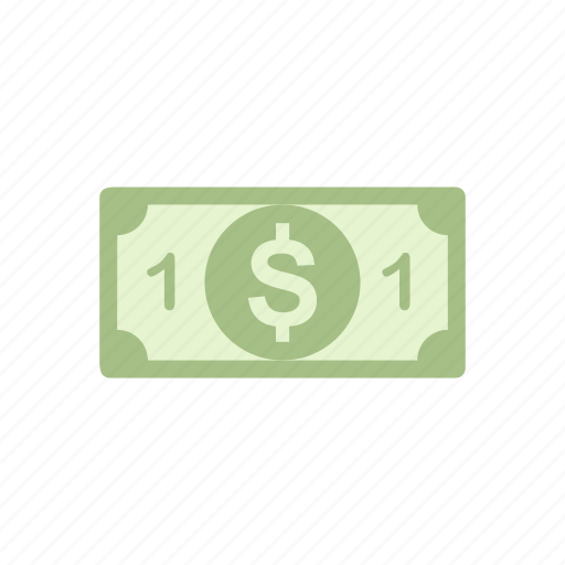 Bill, money, one, one dollar, 1 icon - Download on Iconfinder