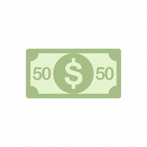 Bill, fifty, fifty dollars, money icon - Download on Iconfinder