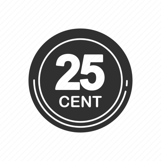 Coin, currency, money, twenty five cents icon - Download on Iconfinder