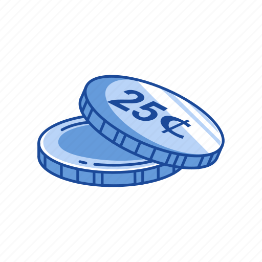 Cents, coins, money, twenty five cents icon - Download on Iconfinder