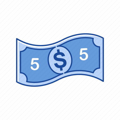 Bills, cash, five dollar, money icon - Download on Iconfinder