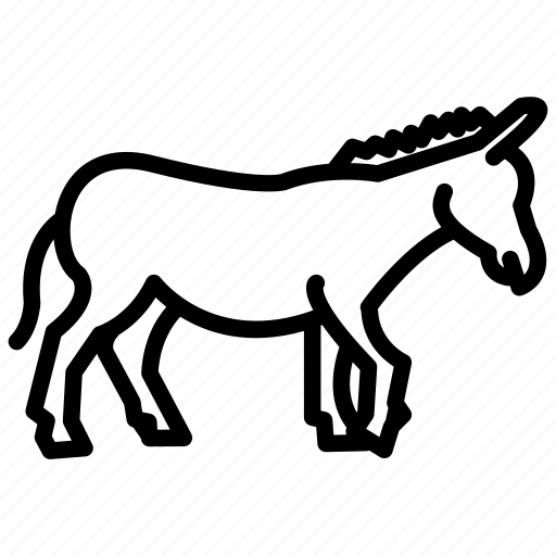 Donkey, domestic, animal, farm icon - Download on Iconfinder