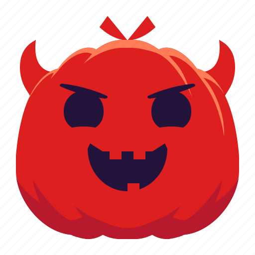 Pumpkin, face, evil, devil, demon, emotion, emoji icon - Download on Iconfinder